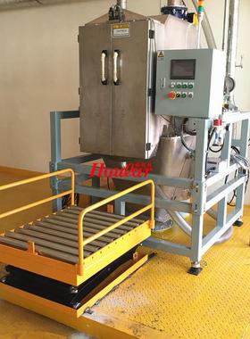 hoular带滚筒电动升降台 800kg固定式升降机 带滚轮升降平台 非标