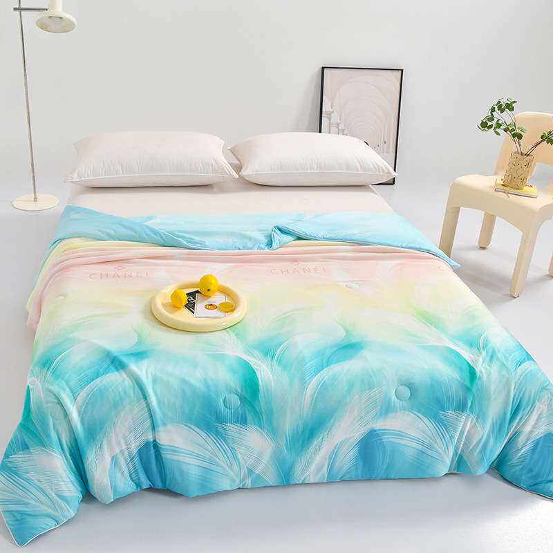 凉感丝单人独版花型直播爆品网红凉爽数码印花被双人被儿童被