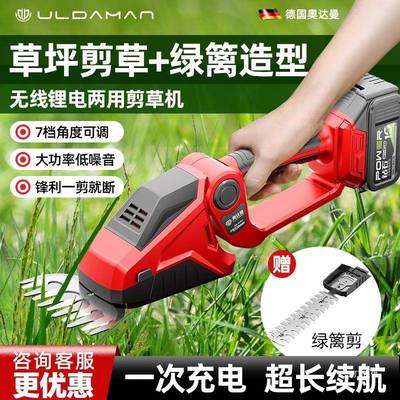 手持家用小型割草机电动剪草机除草机绿篱锄草草坪修剪机打草心霞