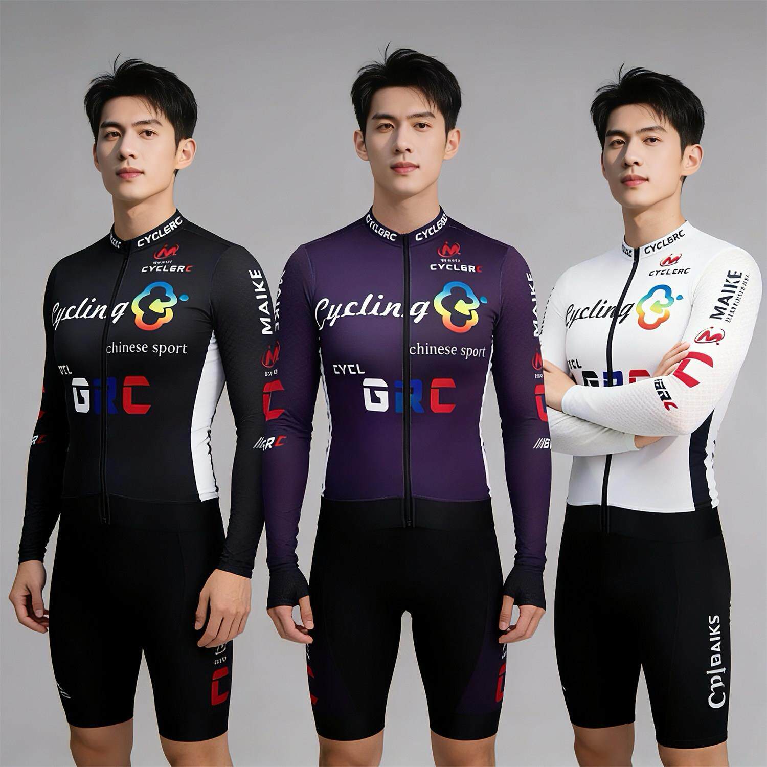 2026新款公路车骑行服男士夏季长袖专业竞速速干透气自行车上衣