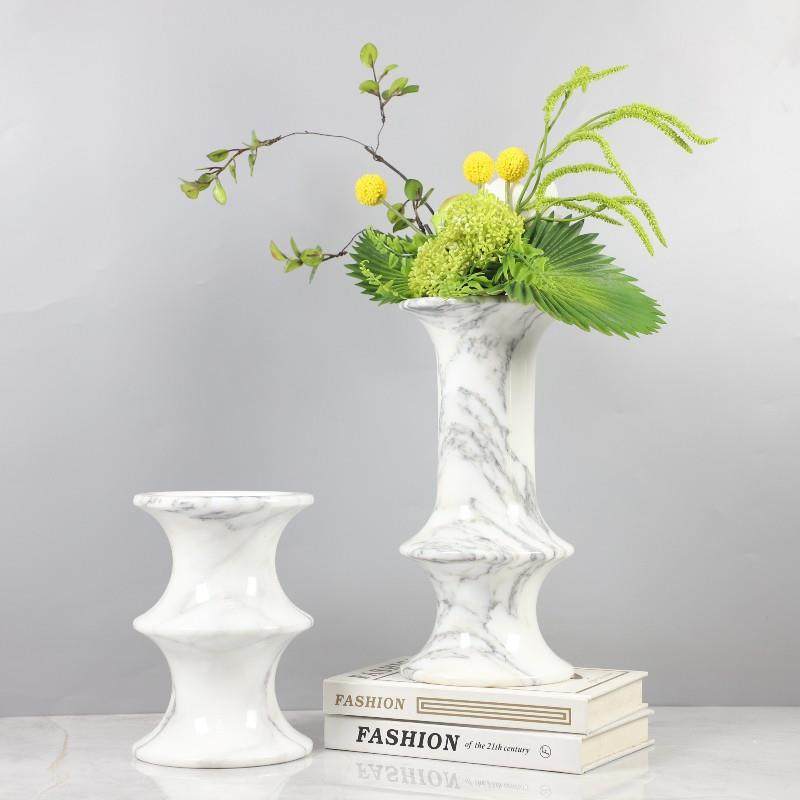 现代简约天然大理石喇叭口竹节花瓶艺术花器摆件电视柜家居装饰品,鲜花速递/花卉仿真/绿植园艺,割草机/草坪机,淘宝优惠券,粉丝福利购,淘宝优惠卷