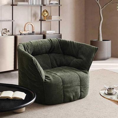 布里甘丁设计师客厅单人沙发椅家用阳台懒人躺椅帆船布艺休闲椅子