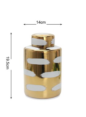 欧式家用茶叶罐储物罐 工艺品家居摆件装饰品轻奢花瓶陶瓷罐带盖