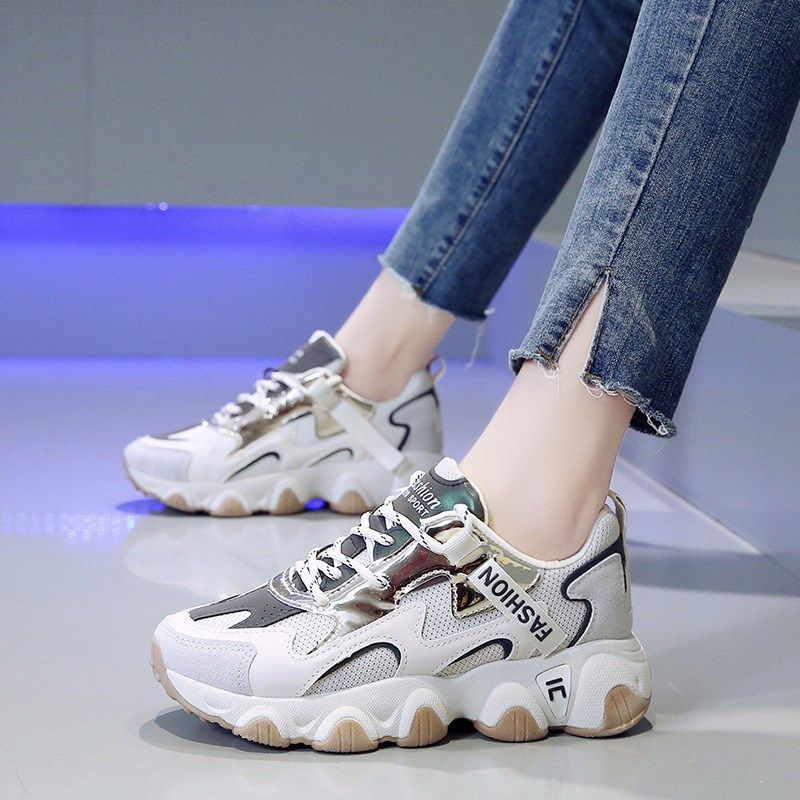 35-40码超火老爹鞋女系带春秋透气百搭韩版运动鞋学生跑步鞋耐磨,女鞋,老爹鞋,淘宝优惠券,粉丝福利购,淘宝优惠卷
