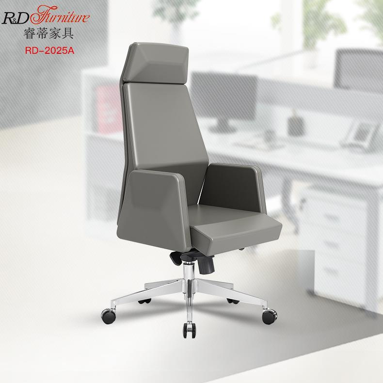 休闲简约电脑椅 带头枕办公家具椅子 办公可躺升降转椅会议