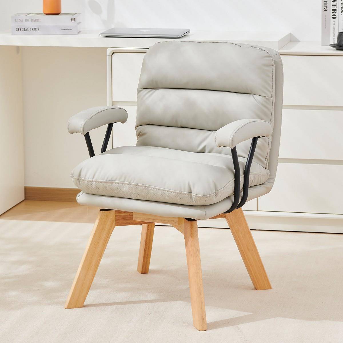 电脑椅家用学习书桌椅单人沙发椅卧室椅子舒适办公座椅书房靠背椅