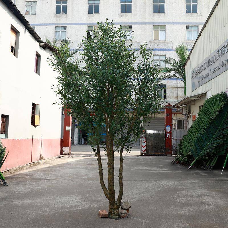 仿真橄榄树大型假树 多杆假橄榄树仿真树室外仿真植物带果大型树