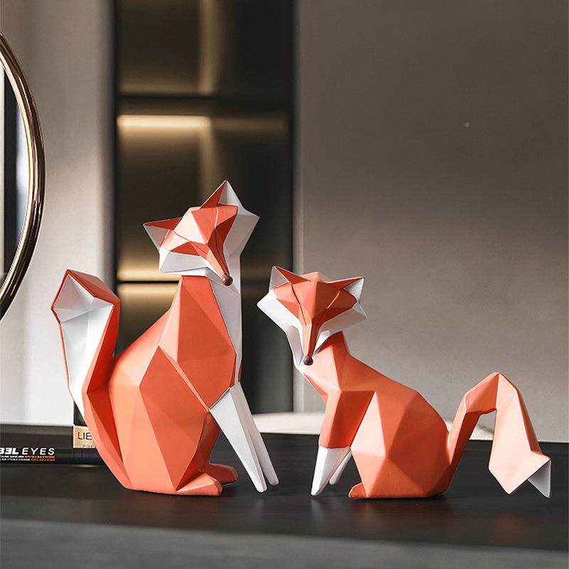 现狸代简狐动物摆件轻奢树脂客约电视柜酒玄XMA关桌面家居软装饰