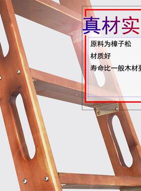架家木书质用滑XYS25996道书木直梯子扶梯图馆室内书柜滑轮移动木