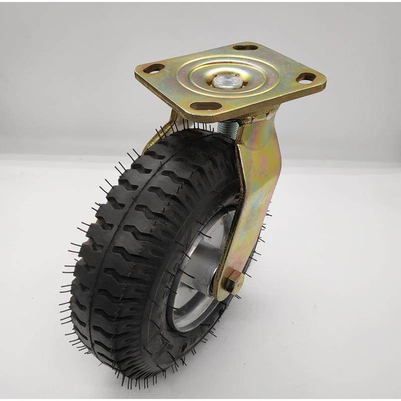 厂家供应卡诺8寸定重型打气轮8寸1气0寸型子充万向轮工重业脚轮