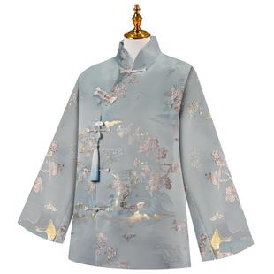 寿385衣殡葬云用品款 家送老衣真丝锦厂各种面料男女全寿衣七件套