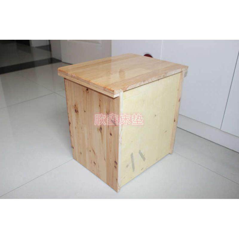 全实木床头柜现代简约柏木双储物柜柜抽屉整装原木色小卧室床边柜