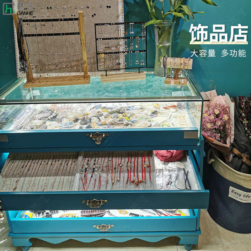 欧式玻璃柜子珠宝柜台皮带漆柜银柜台品柜中展柜展示柜烤首饰岛饰