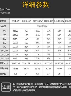 R牛40W50WR型电源变压器9V12V15V24V110V转形R40交流220VR隔离