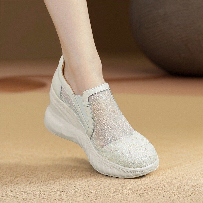 葡萄家手工女鞋8.5cm真皮厚底松糕底坡跟粗跟休闲春秋增高小白鞋,女鞋,松糕（摇摇）鞋,淘宝优惠券,粉丝福利购,淘宝优惠卷