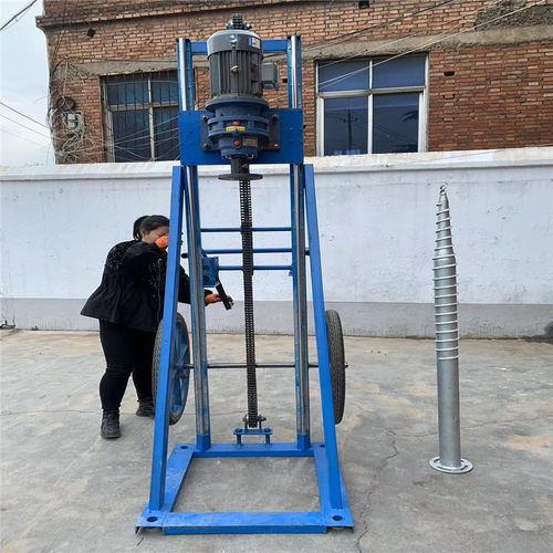 光伏桩打桩机 进庭院拧地桩电动支架钻孔机 太阳能安装螺旋桩植桩