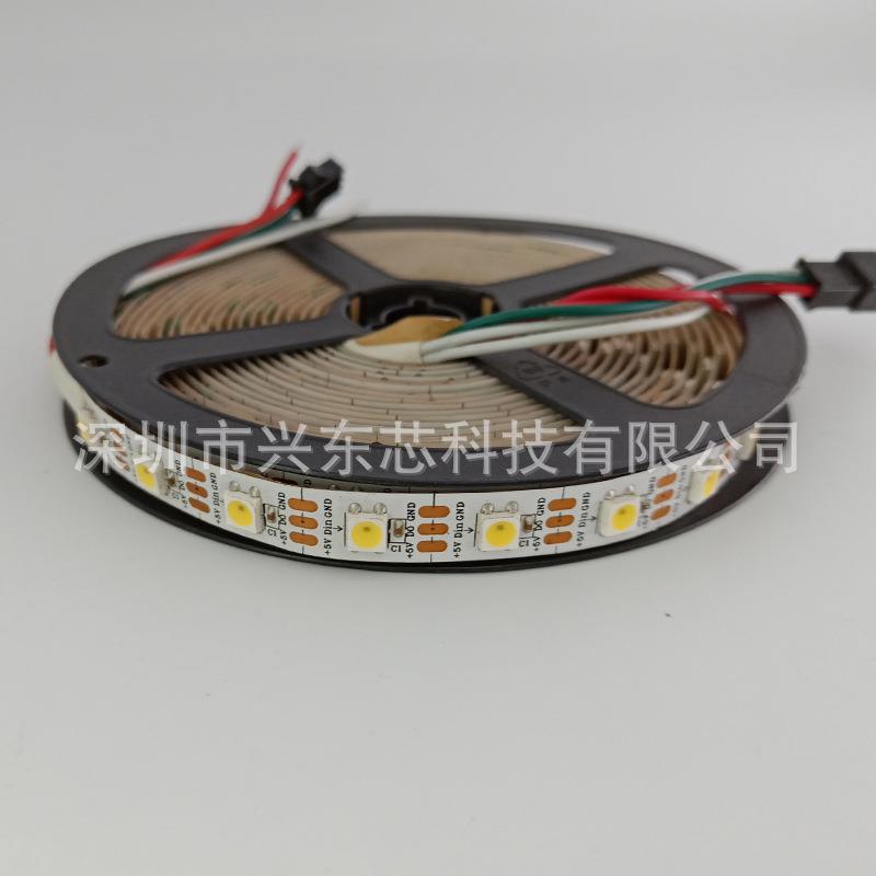 内置IC SK6812 单色正白 暖白光5V 5050 led跑马灯带60珠单点单控