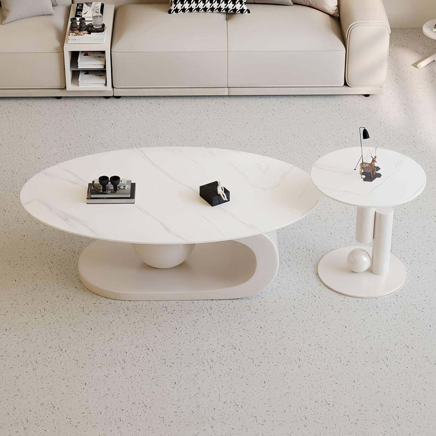 椭圆形岩板茶几简约小户型现代家用客厅茶桌组合意式轻奢子母茶几,3C数码配件,其它配件,淘宝优惠券,粉丝福利购,淘宝优惠卷