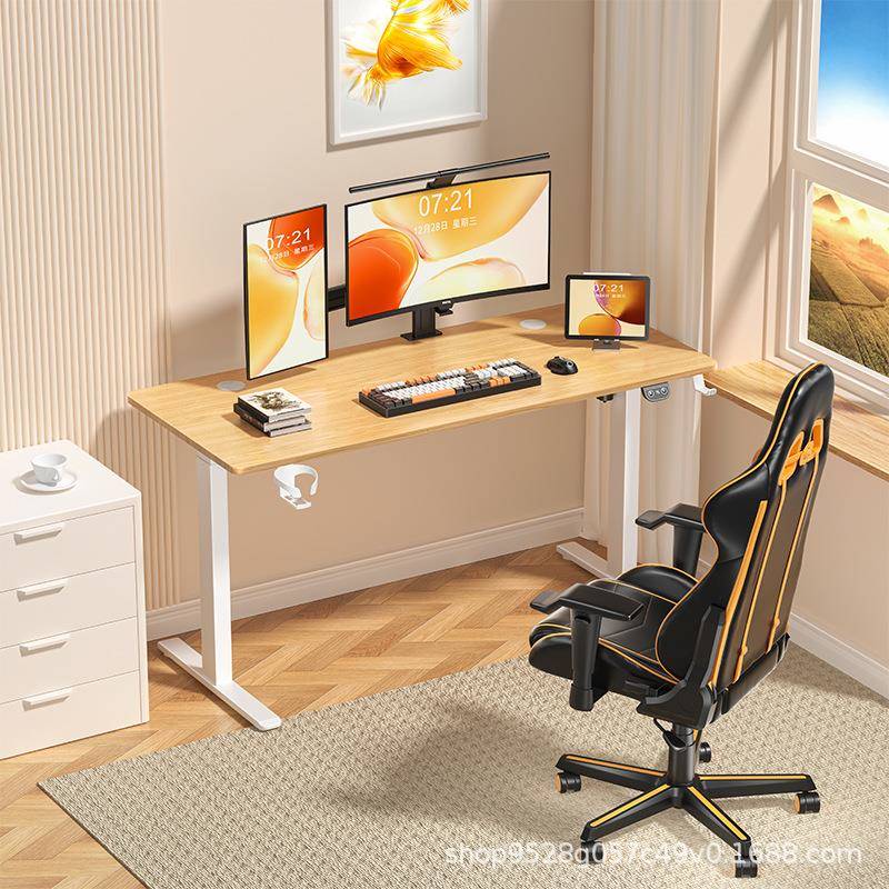 电动升降桌单电机电脑办公桌站立式两节家用智能升降桌厂家