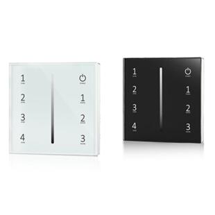 86型0-10V1-10V可配2.4GRF遥控触摸钢化面板4通道LED专用调光器