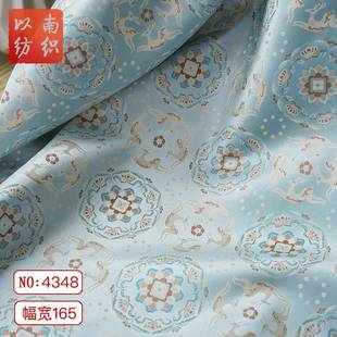 【宝花奔鹿】新中式汉服色织提花布装饰布国风童装盘扣衫提花面料