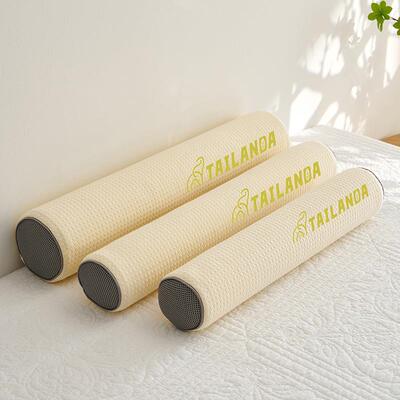 针织乳胶圆专柱果枕乳胶圆柱颈椎枕小圆枕护颈长用PDK条圆形糖睡