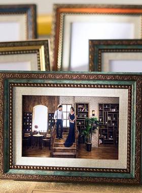 制古怀复旧相摆台6六7定七8八3523-宫10可洗照片A框4寸挂墙油画框