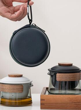 昊燃高颜值快客一壶三杯便单人外泡茶装备携户杯式83828旅行茶具