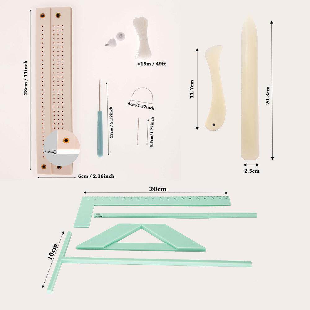 日记相册作面制包书定位尺打孔装35737订缝线封装订器TL026塑料款