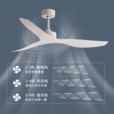 风力吊扇工客大厅餐867厅家用简约古风扇静音变频复商用业无灯电