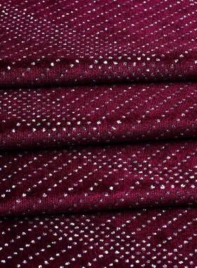 丝绒烫白银金丝绒280袍g涤纶弹秋力绒布冬HVK款礼服旗装时套尚布