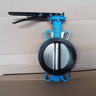 1涡轮对夹蝶软阀D371X 蝶 D7球墨铸铁水利消防X手DAM柄密封对夹式