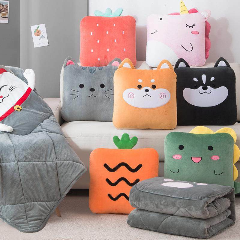 抱枕二一合RET8Wr4h汽车厚载靠垫靠枕被子两用冬季公办室午睡毯子,居家布艺,抱枕被,淘宝优惠券,粉丝福利购,淘宝优惠卷