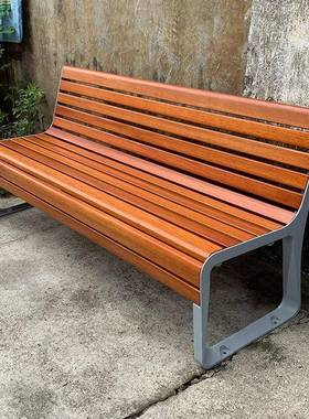 公园坐椅户外长椅防腐木双靠背人休息长65326条椅区广场休闲椅景