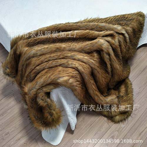 工厂现长毛假皮草hz10117b毛床头靠垫套单面抱枕分销货仿特价