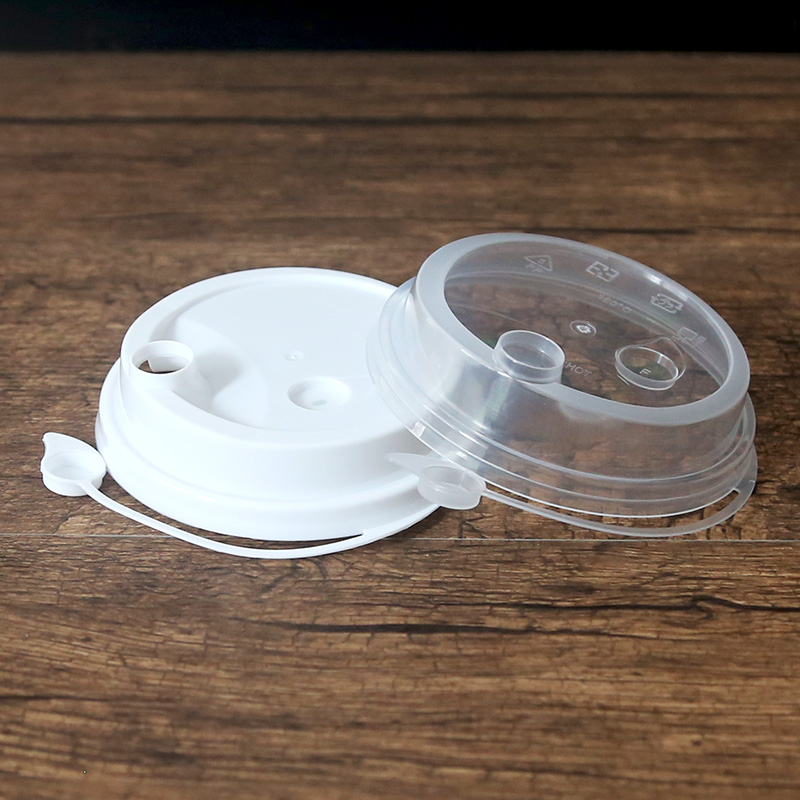90口径一次性防漏杯盖奶茶v杯咖啡杯盖纸杯塑料杯注塑连体盖子加