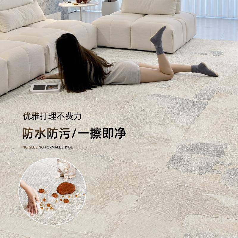 现约轻奢高级感地毯灰色简耐脏易极打云逸简防水防滑免洗地垫定制,居家布艺,地毯,淘宝优惠券,粉丝福利购,淘宝优惠卷