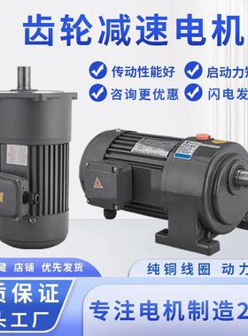 EGR齿轮减速电机3800V立0式卧式204W00W750W150小金刚减速电机一