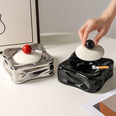 家用创意烟灰缸感大气上档次ILS20带23款奢高级盖潮流个轻性客厅