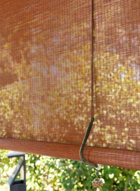 高档会所复店竹F96S77TM帘卷帘阳遮光台酒竹窗帘隔断竹帘门帘古钩