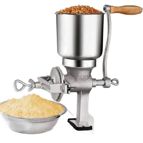 研手动磨机小型铸铁家用药材摇手磨粉机玉米177核五谷桃粉碎机搅