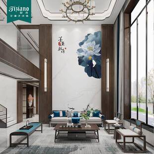 缇香轻奢罗马柱背景墙复式砖壁岩瓷板大理石画视客厅电墙罗马柱边