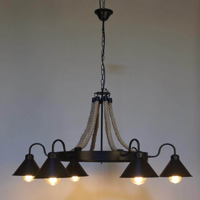 复麻古绳美式工业风loft创个性服装店铺网铁咖277酒吧餐厅艺意吊,家装灯饰光源,智能吊灯,淘宝优惠券,粉丝福利购,淘宝优惠卷