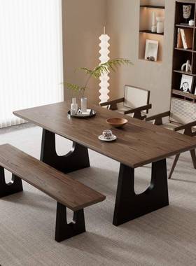 木餐桌一书体桌桃木色办公室餐桌一实体会议ZUS桌办公桌客厅长胡