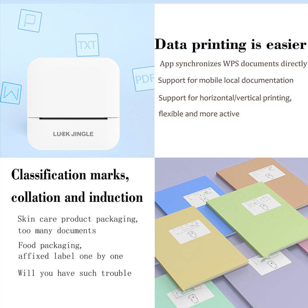勋尘AI签标打错印机叮当同学题小打印机照叮当同学学生迷你片便签
