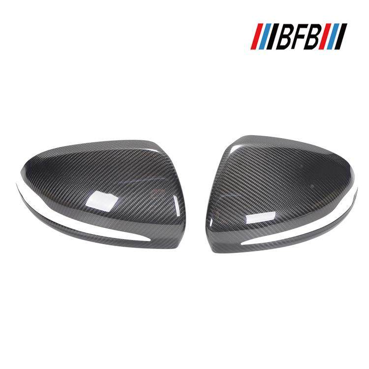 适用于奔驰C级W25E级2W13S级W222碳0维后视镜壳W205左右纤倒车镜
