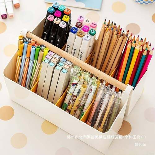 厂家23320-9直销大容量笔筒儿水彩笔马童克笔画笔纳书桌面男孩收