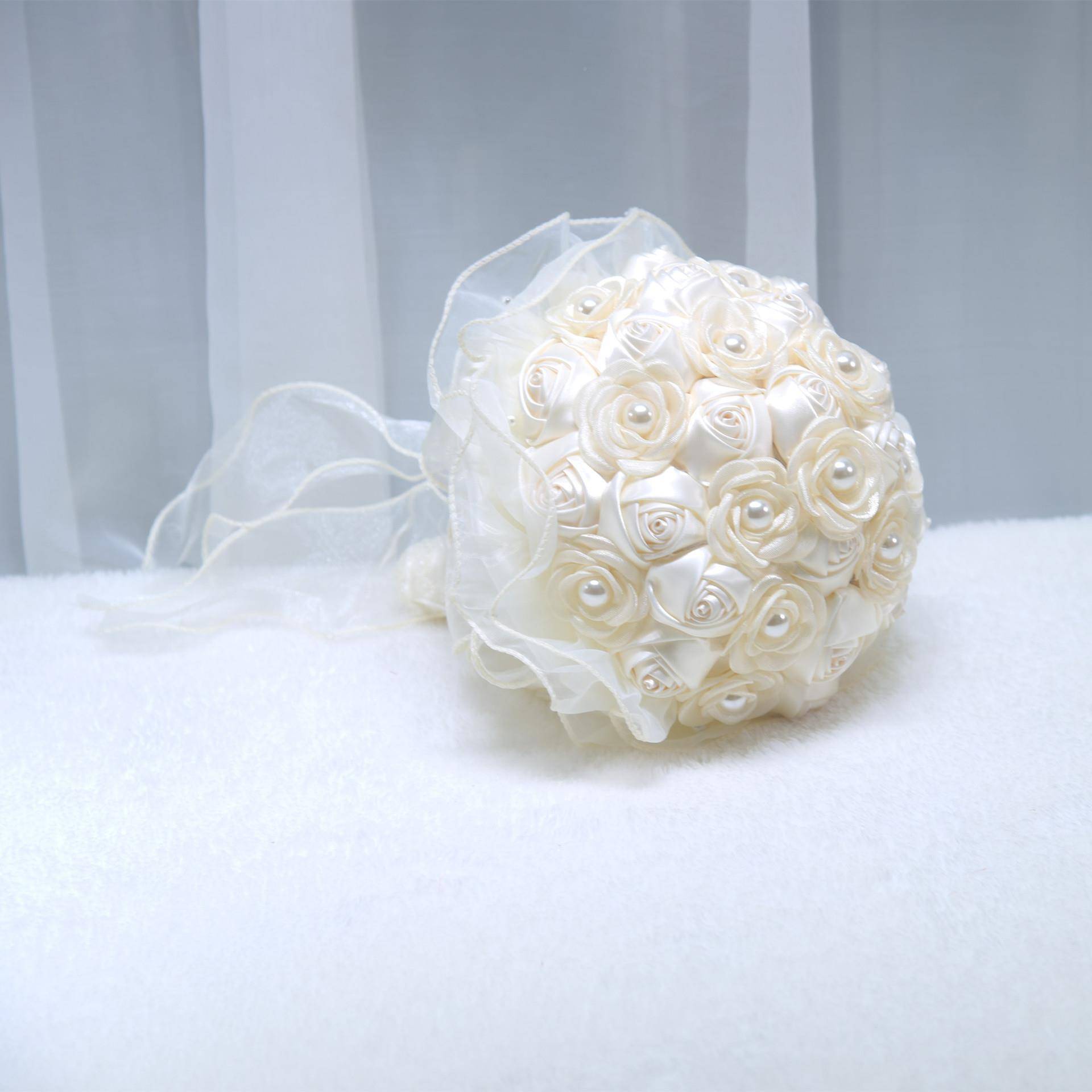 17新娘手捧0花婚礼高级感仿真花姐妹影团接伴170娘手捧花摄道亲具