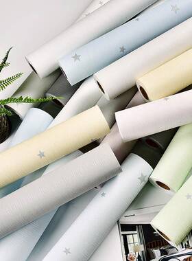 墙纸自粘卧室景馨寝31679室大学生舍纯色壁纸防宿水客温厅背墙装