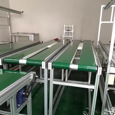 小型皮输送机流皮带线自动化设备流水输送线物带分送拣输HX-009送